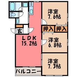 パティオボヌールの物件間取画像